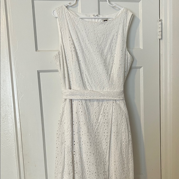 Anne Klein Dresses & Skirts - Anne Klein White Eyelet Midi Dress